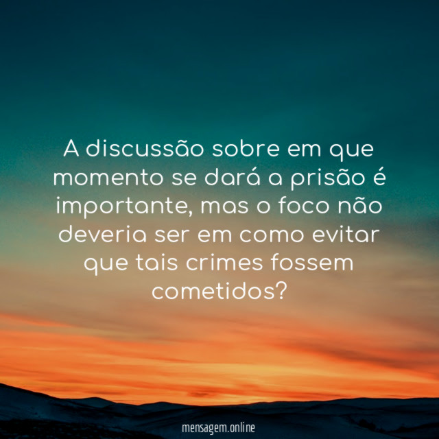 A discussão sobre em que momento se dará