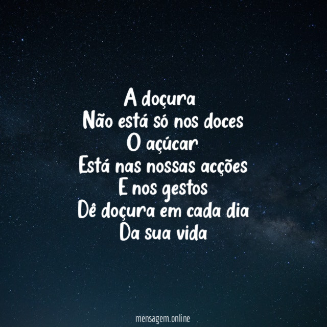 A doçura ☕ Não está só nos doces O açúcar Está