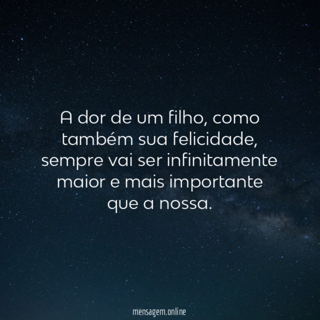 A dor de um filho