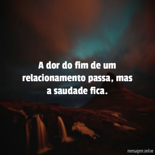 A dor do fim de um relacionamento passa