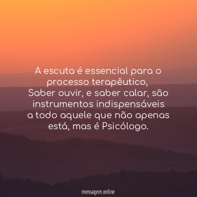 A escuta é essencial para o processo terapêutico