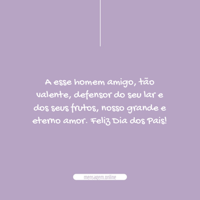 A esse homem amigo