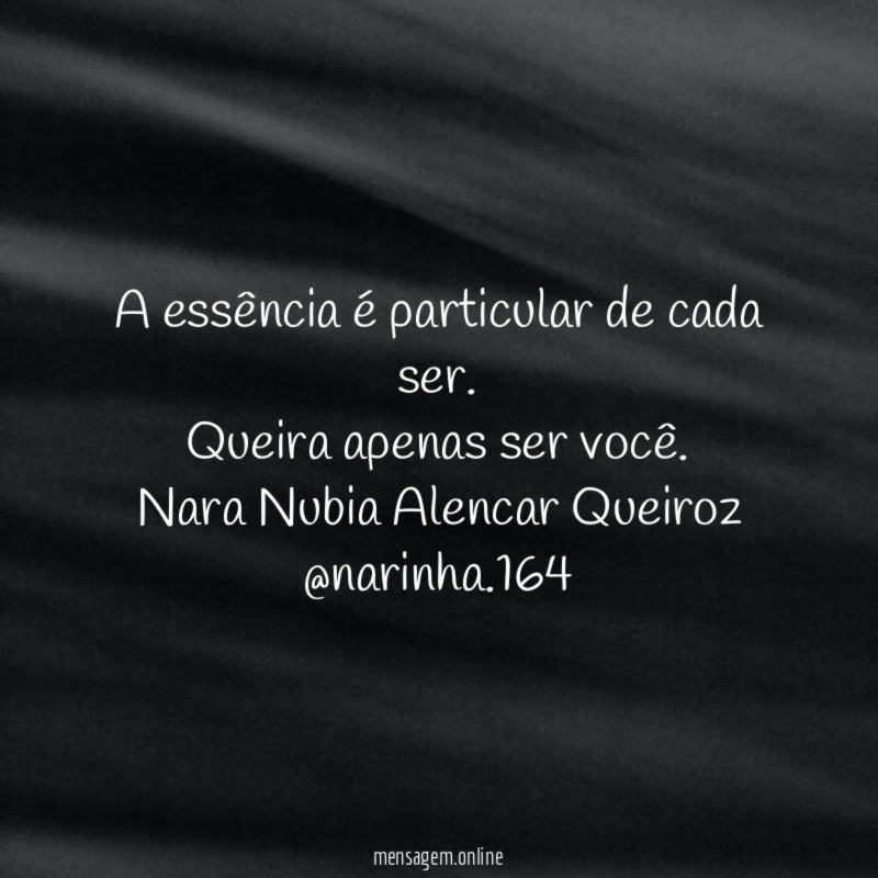 A essência é particular de cada ser