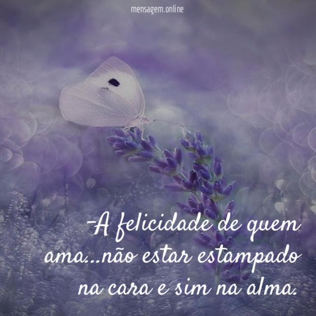 A felicidade de quem ama