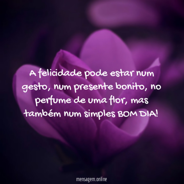 A felicidade pode estar num gesto