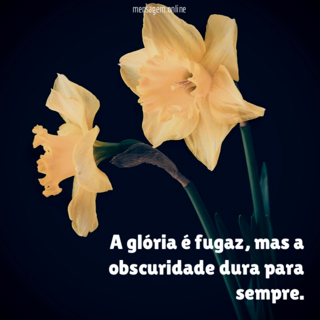 A glória é fugaz