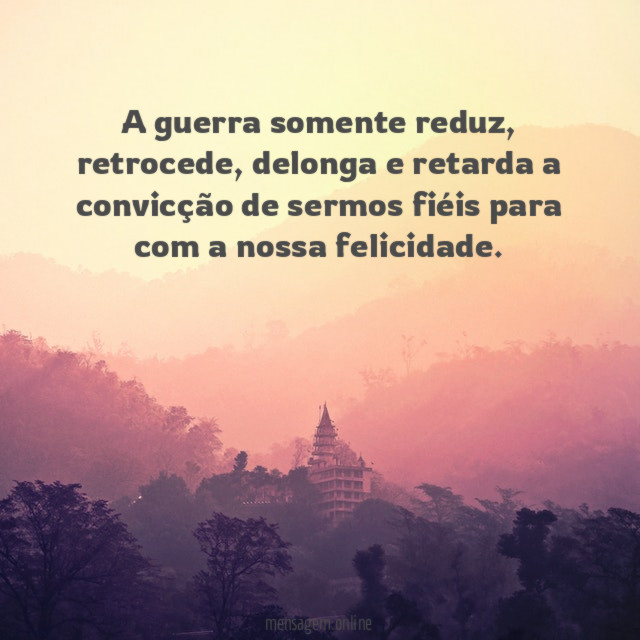 A guerra somente reduz