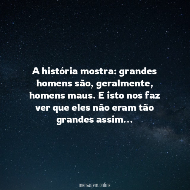 A história mostra