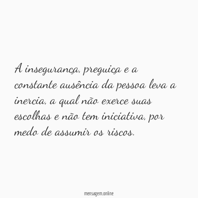 A insegurança
