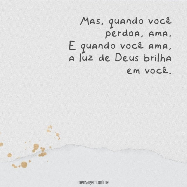 A luz de Deus brilha em você