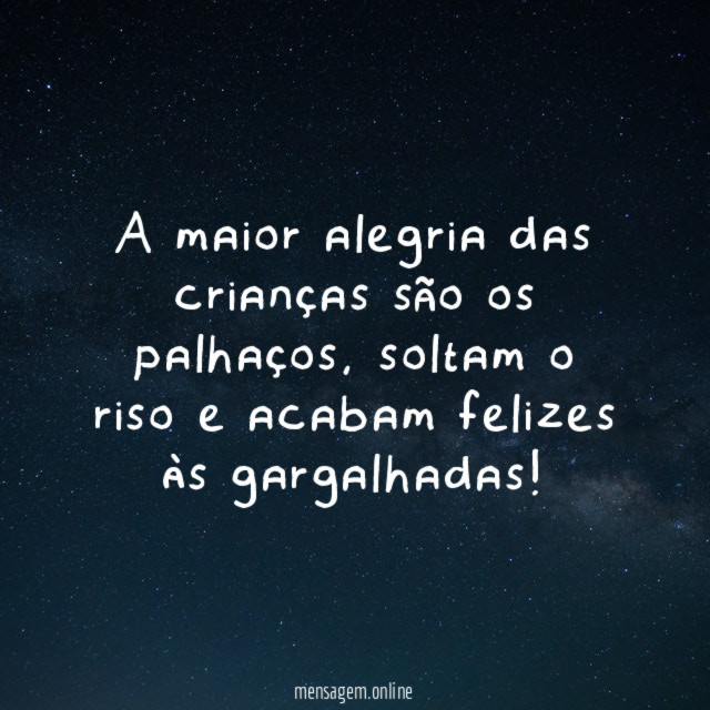 A maior alegria das crianças são os palhaços