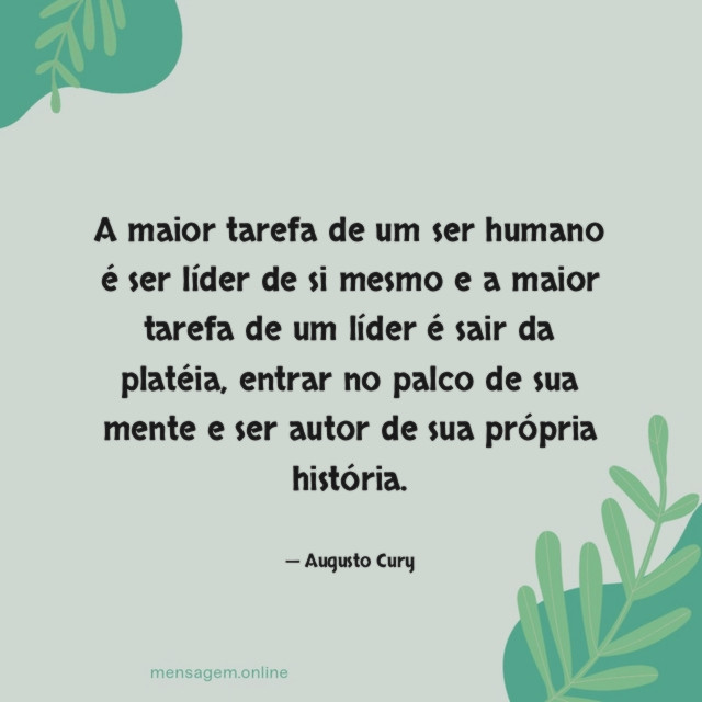 A maior tarefa de um ser humano é