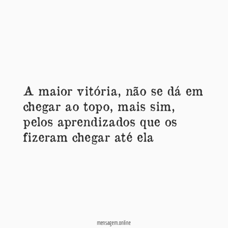 A maior vitória