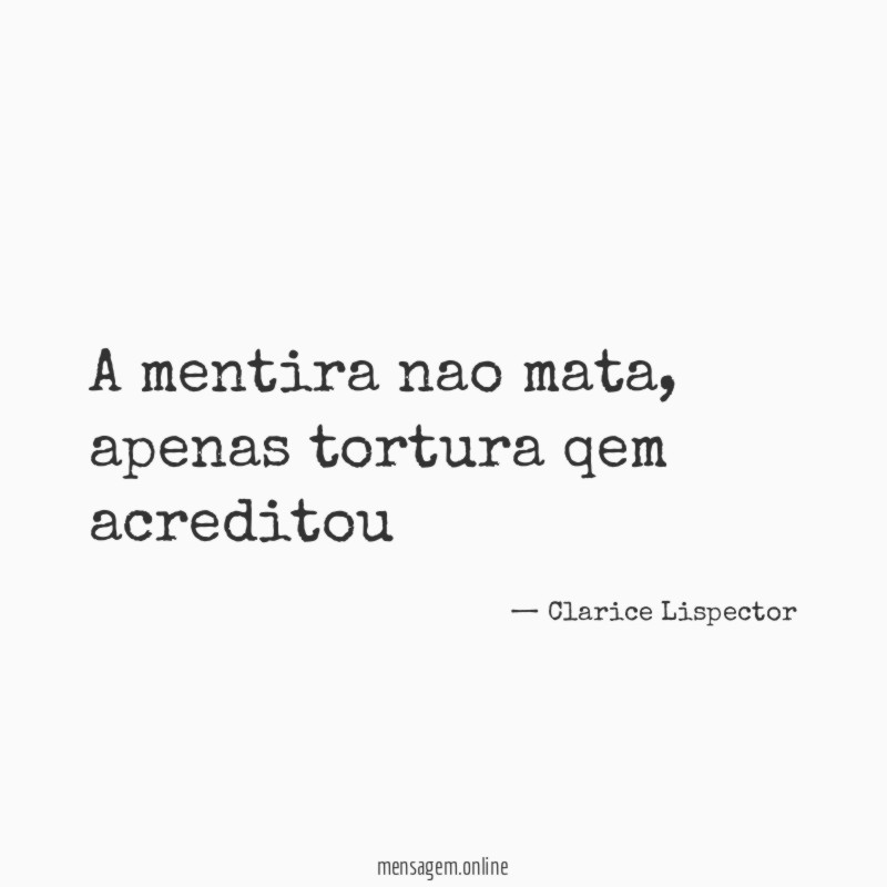A mentira nao mata