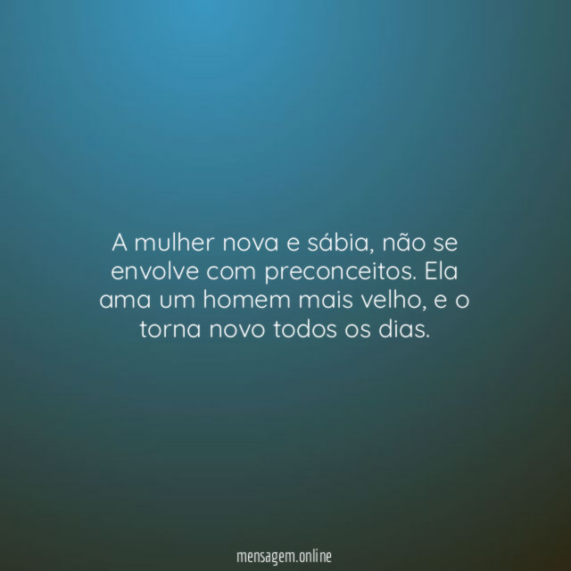 A mulher nova e sábia