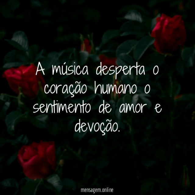 A música desperta o coração humano o sentimento
