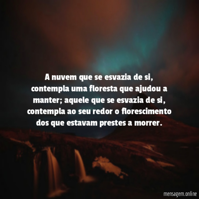 A nuvem que se esvazia de si