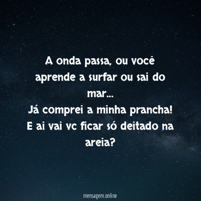 A onda passa