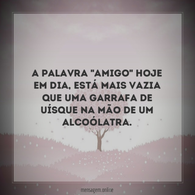 A palavra "amigo" hoje em dia