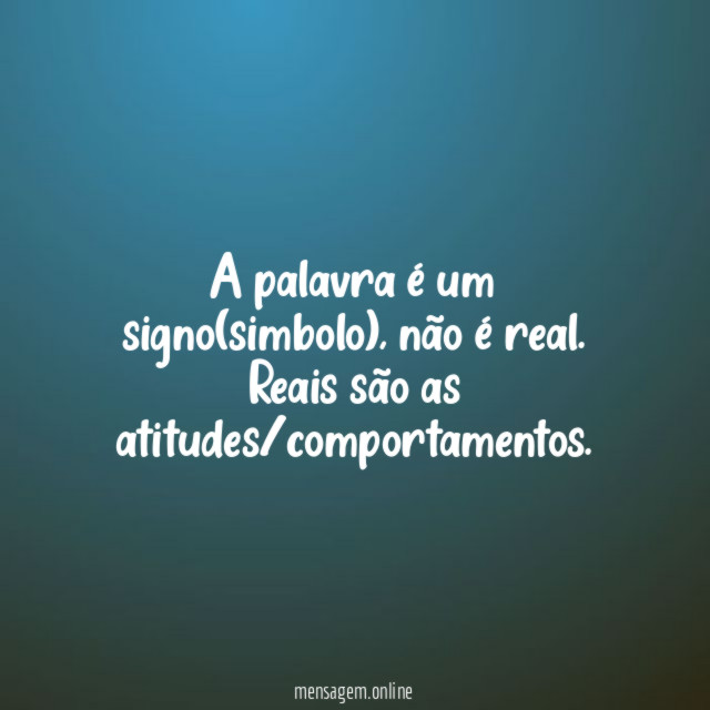 A palavra é um signo(simbolo)