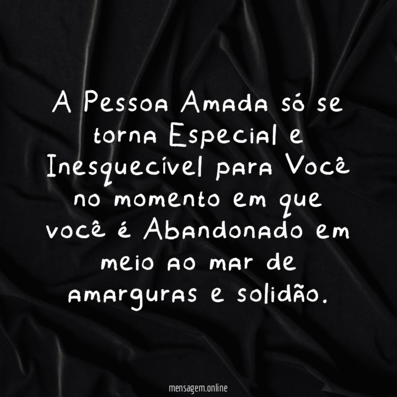 A Pessoa Amada só se torna Especial