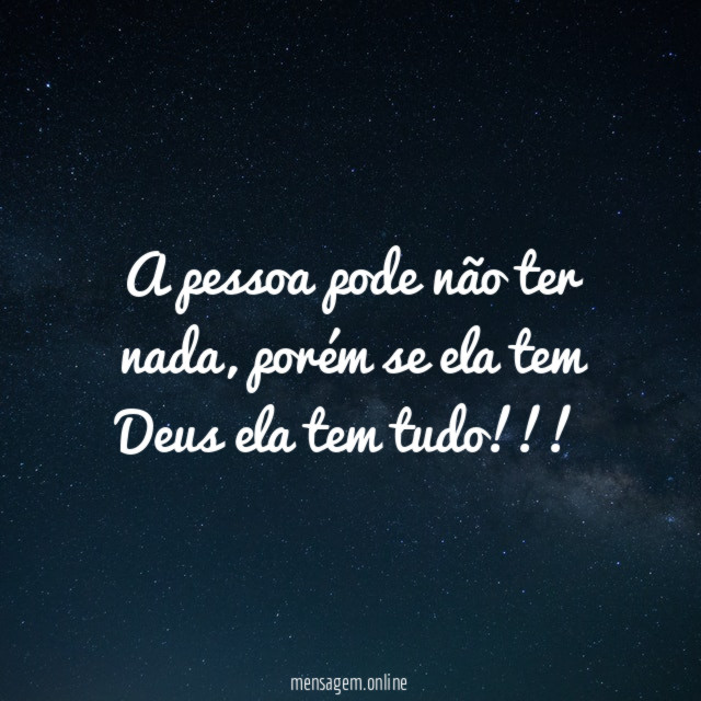 A pessoa pode não ter nada
