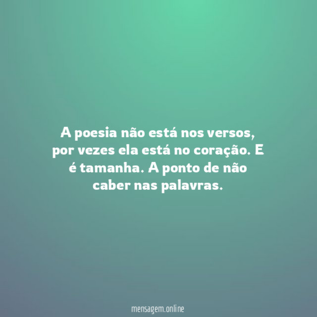 A poesia não está nos versos