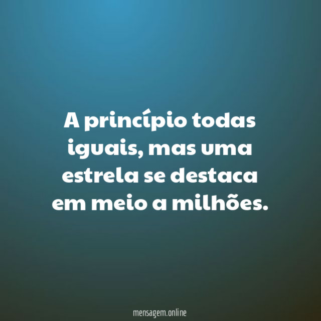 A princípio todas iguais