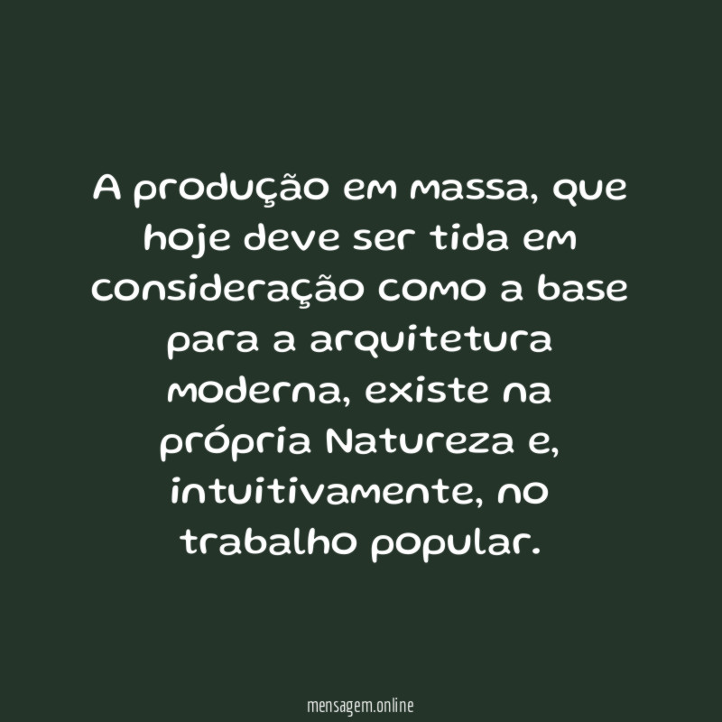 A produção em massa