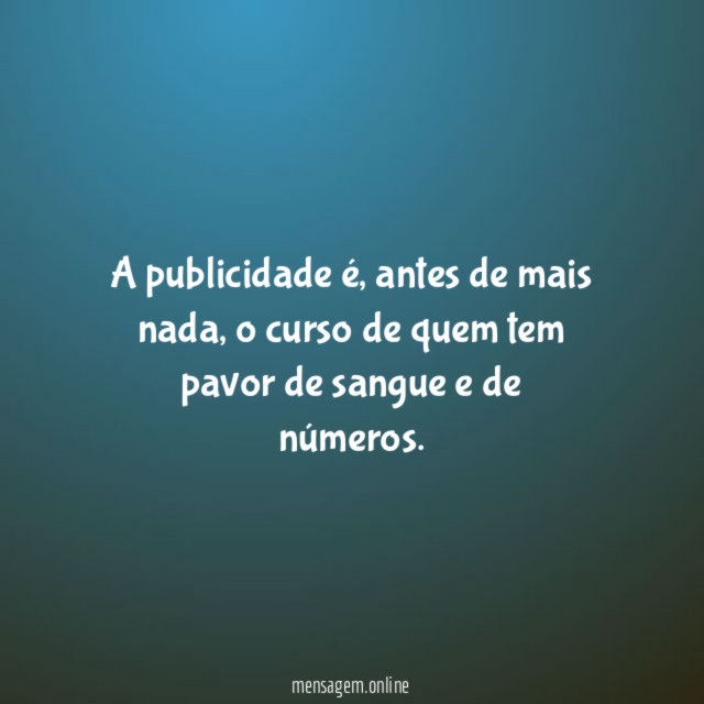 A publicidade é