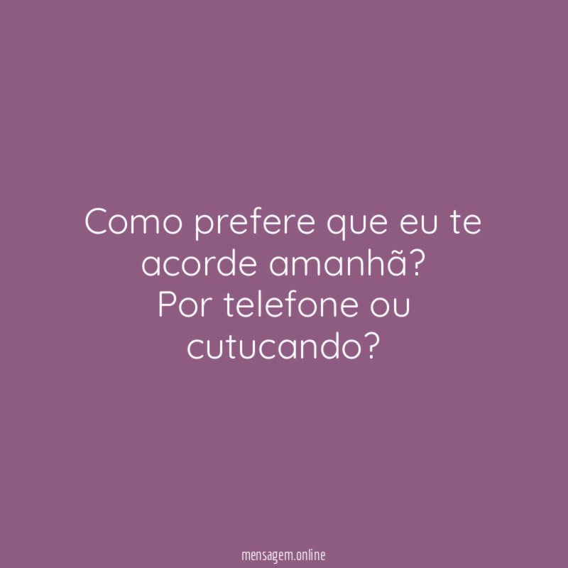 A sua preferência