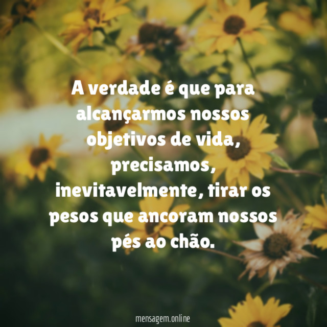 A verdade é que para alcançarmos nossos objetivos de vida