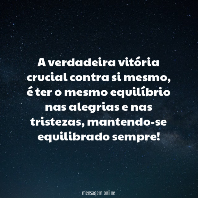 A verdadeira vitória crucial contra si mesmo