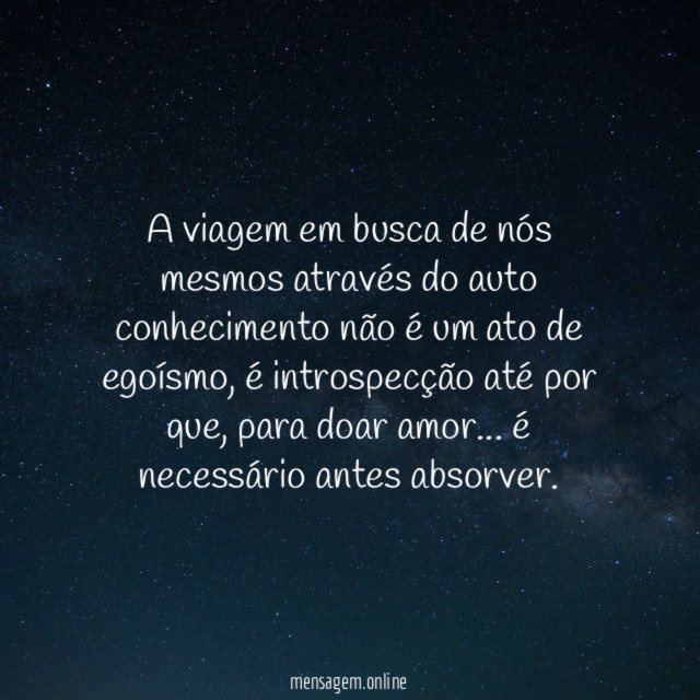 A viagem em busca de nós mesmos através