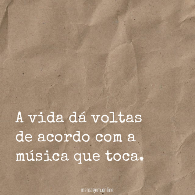 A vida dá voltas de acordo