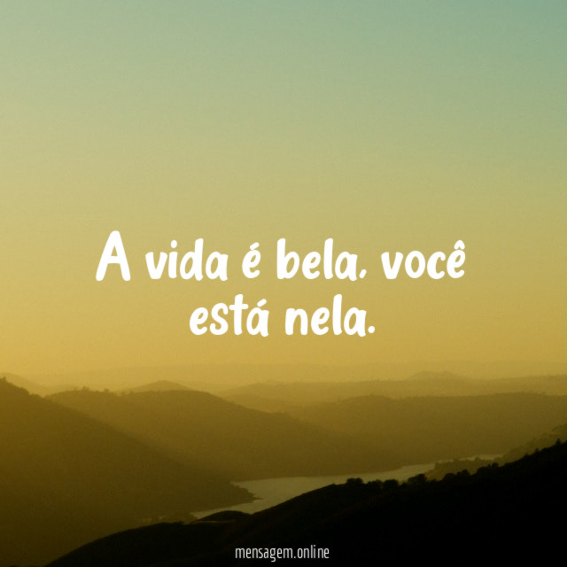 A vida e bela