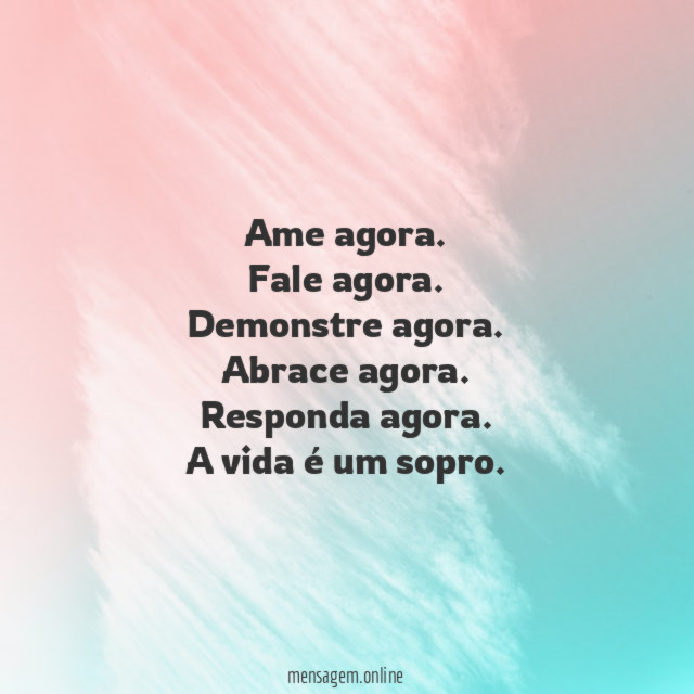 A vida é um sopro