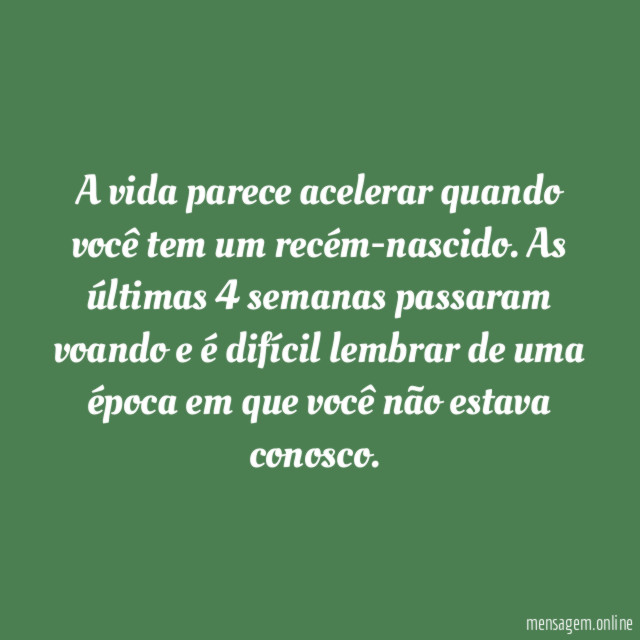 A vida parece acelerar quando você tem um recém-nascido