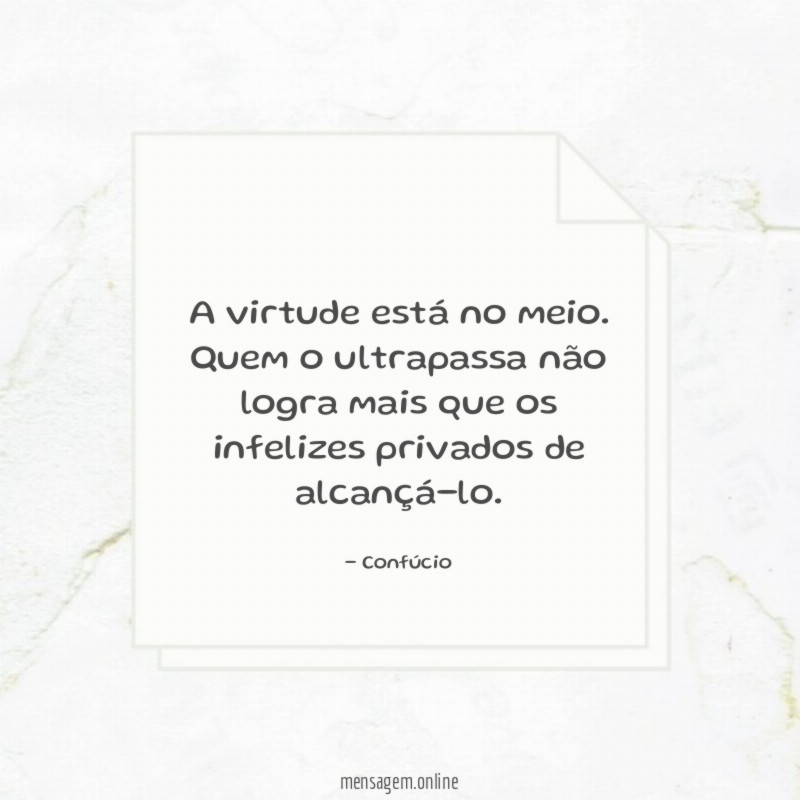 A virtude está no meio