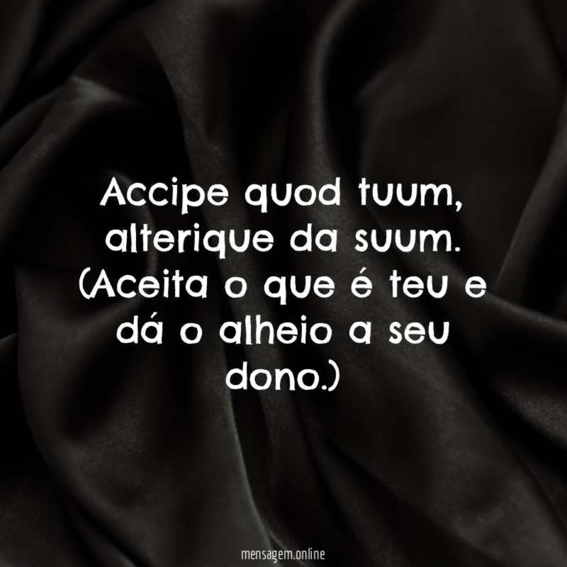 Accipe quod tuum