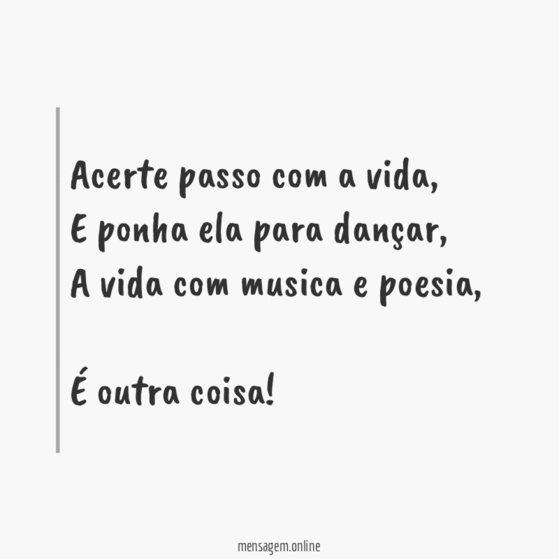 Acerte passo com a vida