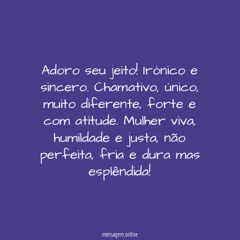 Adoro seu jeito