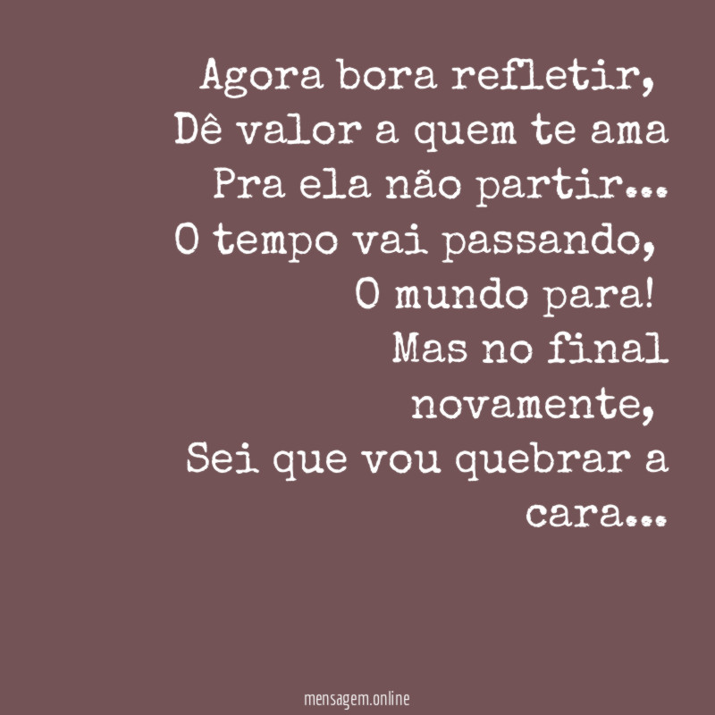 Agora bora refletir