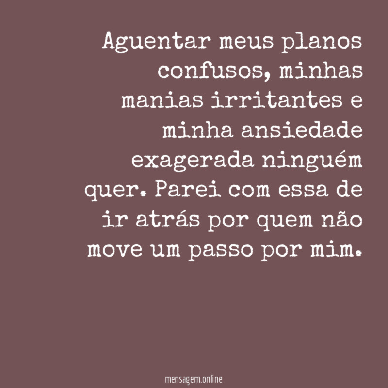 Aguentar meus planos confusos