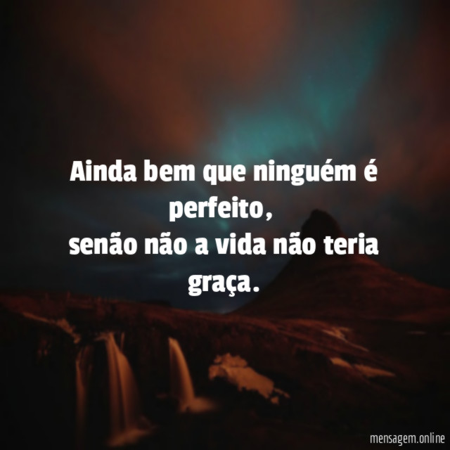Ainda bem que ninguém é perfeito