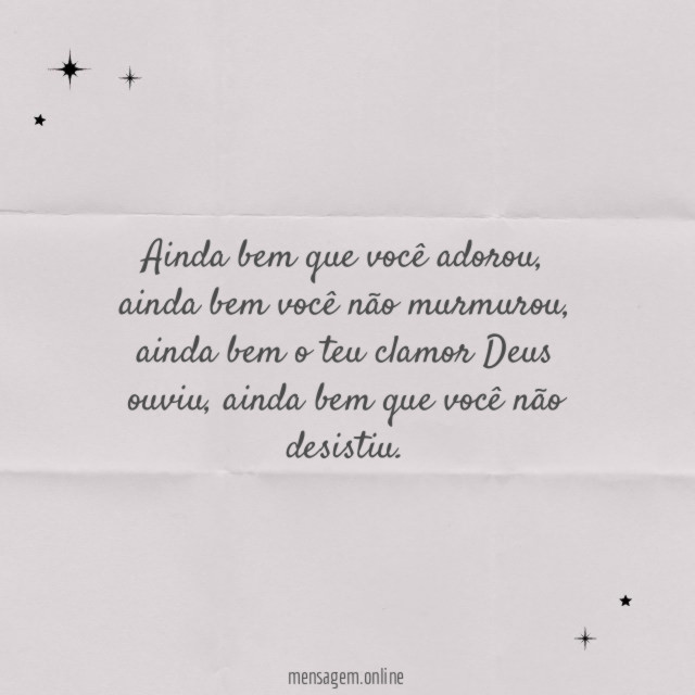 Ainda bem que você adorou