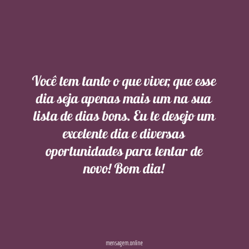 Ainda há muito para ser vivido