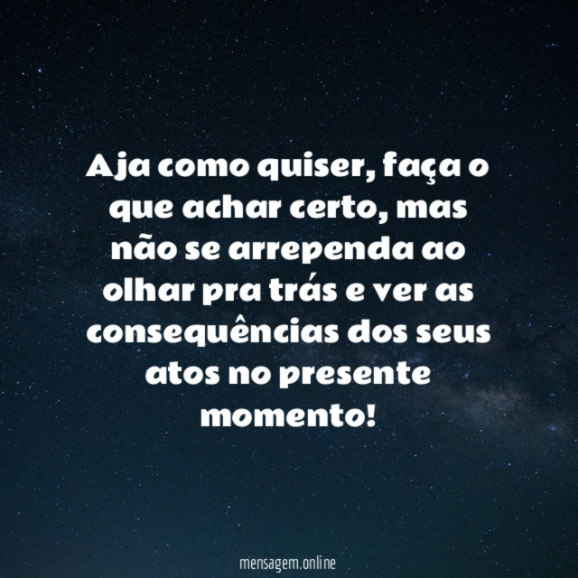 Aja como quiser