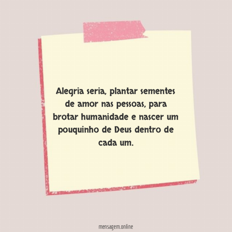 Alegria seria