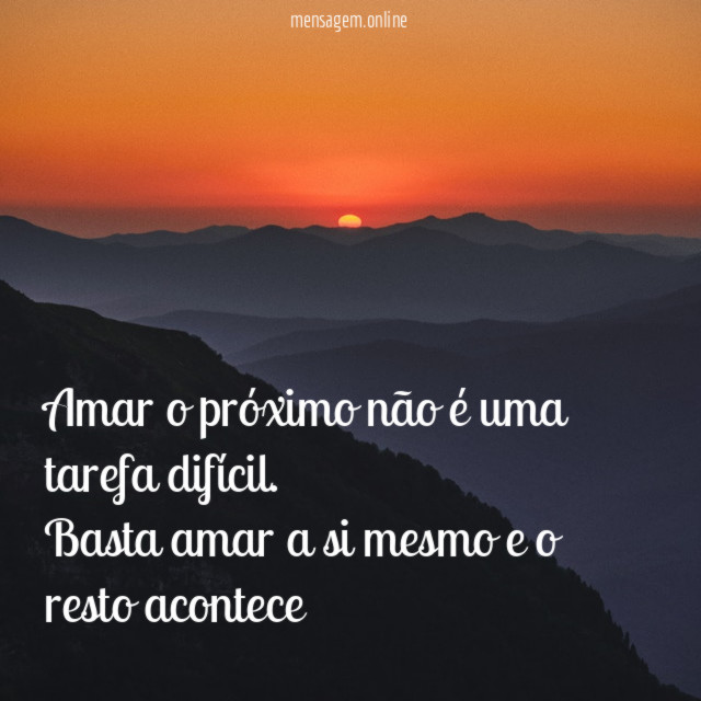 Amar o próximo não é uma tarefa difícil